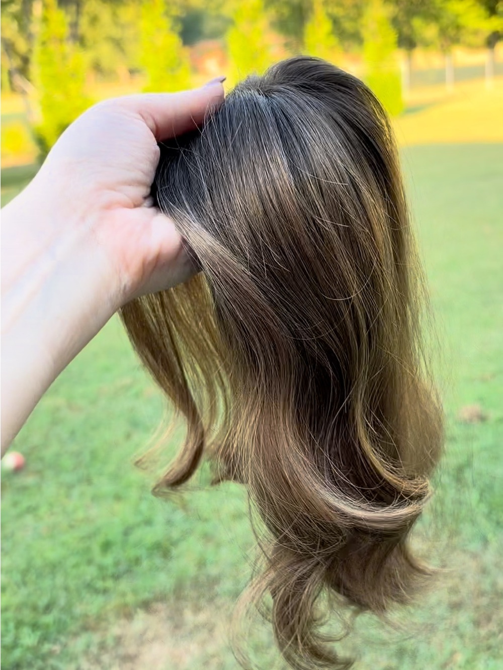 Natural Brown Clip-In Hair Topper - Invisible Blend